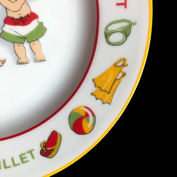 Guy Degrenne The Triplets Summer Porcelain Plate Children - Picture 4 of 6